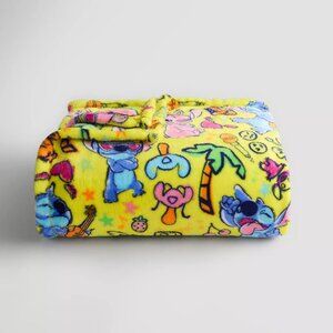 NEW DISNEY LILO & STITCH ANGEL SKETCH PLUSH THROW BLANKET THE BIG ONE 5X6 FT NWT